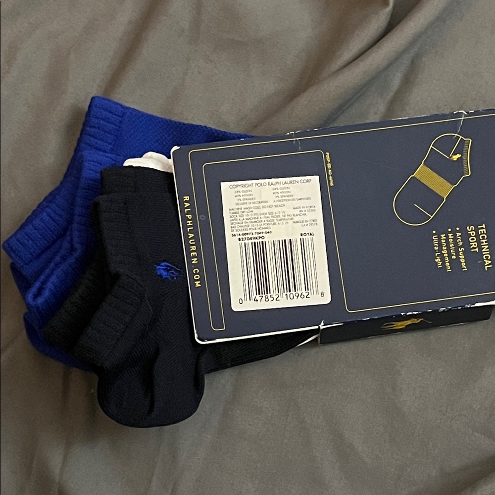 NWT 3 pairs Polo by Ralph Lauren Men's Socks - Picture 2 of 3